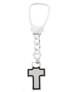 Sterling Silver Cross Keychain