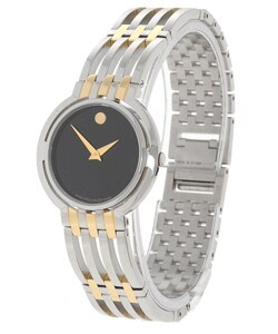 Movado Esperanza Black Dial Two-tone Watch
