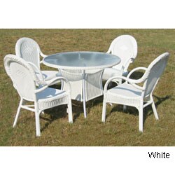 5-Piece Steel/ Resin Outdoor Dining Set