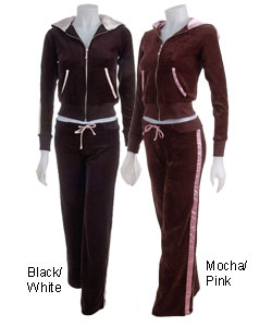 H Starlet Velour and Satin Track Suit