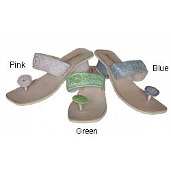Hand-beaded Heel Sandals (India)
