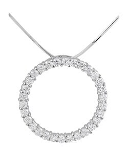 Sterling Silver CZ Circle Pendant