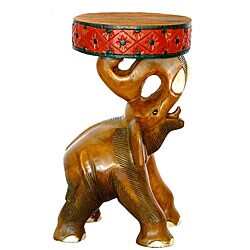 Hand-carved Thai Elephant Table