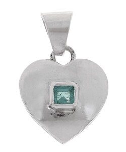 Square Emerald Heart Pendant (Colombia)