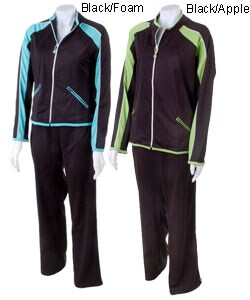 Oleg Cassini Tricot Piping Jog Suit