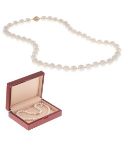 Akoya Cultured White Pearl Necklace (8.5-9mm/18