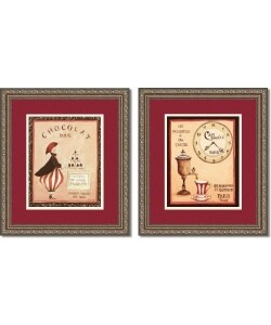 Katherine Gracey Cafe Chocolate Set Framed Print