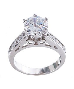 Sterling Silver Filigree CZ Ring