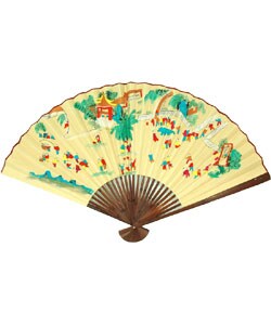 Rosewood 36-in. Oriental Wall Fan (China)