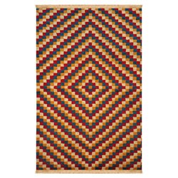 Hand-knotted Tibetan Prayer Flag Rug (5' x 2'6)