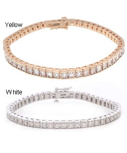 14k Gold 5ct Diamond Tennis Bracelet(G, I1)