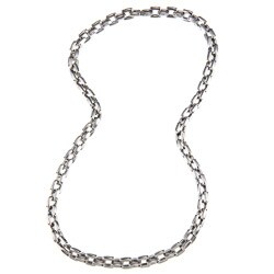 Stainless Steel Cable Link Mens Necklace