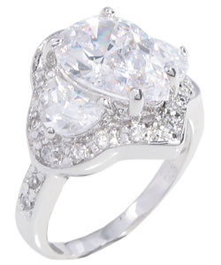 Sterling Silver CZ Designer Ring