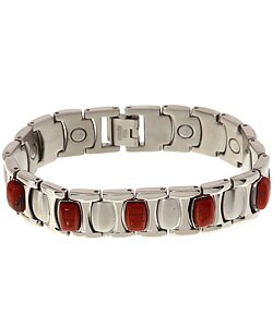 Stainless Steel Mahogany Obsidian Magnetic Bracelet
