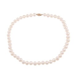 14k Gold Cultured Freshwater Pearl Strand (7.5-8mm/16in)