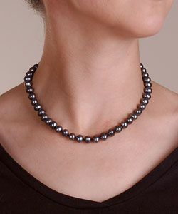 Cultured Freshwater Black Pearl Strand (7.5-8mm/ 16 in.)