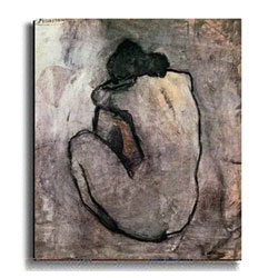 Blue Nude by Picasso Stretched Canvas Art