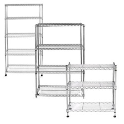Five-Shelf Chrome Mini Storage Unit
