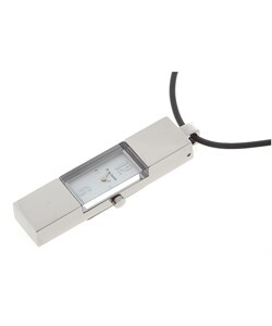 Pierre Lannier Polished White Dial Time Pendant