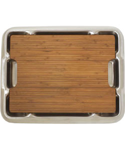 Gourmet Cutting Board & No Mess Spill Tray