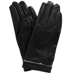 Adi Designs Zig-Zag Wrist Pattern Lambskin Gloves