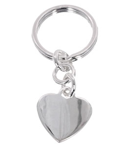 Sterling Silver Heart Tag Key Chain