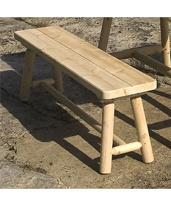 Rustic Adirondack Cedar Dining Bench