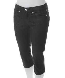 Versace Jeans Couture Black Logo Denim Capris