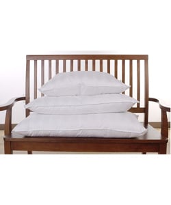 Damask Stripe 310 Thread Count Siberian White Down Pillow