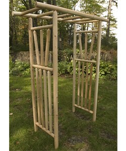 Rustic Log Pole Cedar Adirondack Garden Arbor
