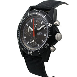 Esprit Men's Mega-Back Chrono Black Dial Watch