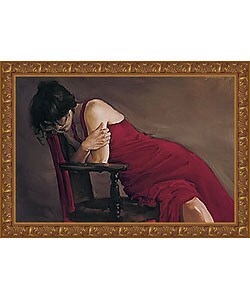 Michael J. Austin Red Dress Framed Canvas
