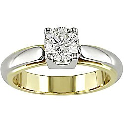 18k Two-tone Gold 3/4ct TDW Diamond Engagement Ring (G-H, SI3-I1)