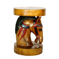 Hand-carved Horse Table