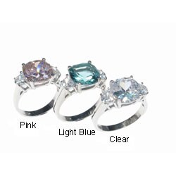 Sterling Silver Solitaire Cubic Zirconia Ring