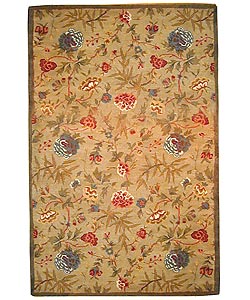 Hand-tufted Antique Gold/ Gold Wool Rug (5' x 8')