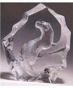Otter Crystal Art Piece