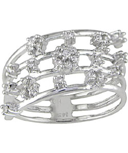 14k White Gold 1/5ct TDW Diamond Right-Hand Ring (H-J, I1-I2)