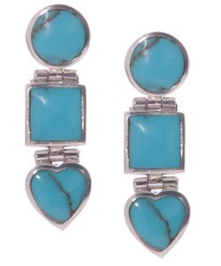 Sterling Silver and Turquoise Dangle Earrings