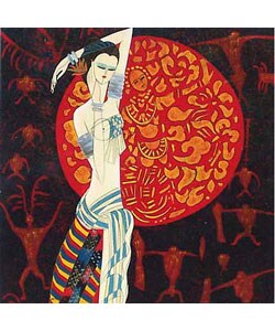Art 'Bali Princess' Lacquer Painting (Vietnam)