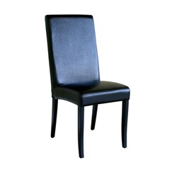 Black Full Bi-cast Leather Dining Chair (Set of 2)