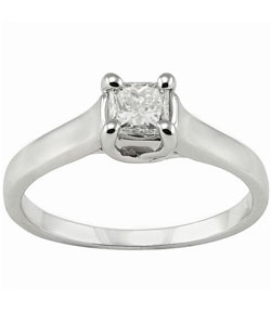 14kt White Gold 1/3-ct TDW Princess Diamond Engagement Ring (G-H, I1-I2)
