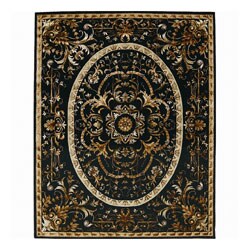 Hand-tufted Normandy Estate Black Wool Rug (5'3 x 8'3)