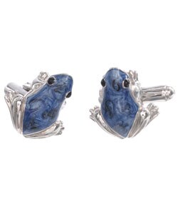 Sterling Silver Frog Cuff Links