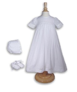 Cherubic Baby Girl's Cotton Christening Gown