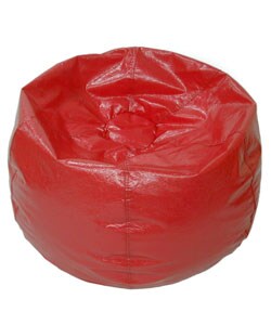 Deluxe Vinyl Teen Red Beanbag Chair