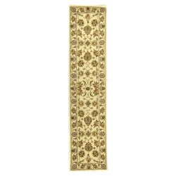 Traditions Wool and Silk Ivory/ Ivory Rug (2'3 x 10')