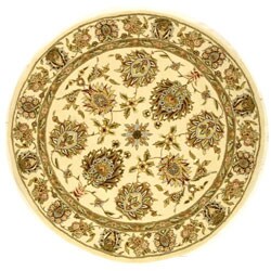 Traditions Wool and Silk Ivory/Ivory Rug (4' Round)