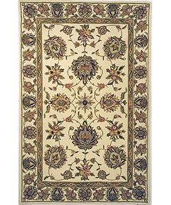 Traditions Ivory Wool and Silk Rug (8'9 x 11'9)