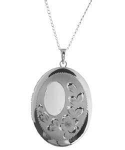 Sterling Silver Four-photo Oval Locket